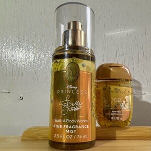 Bath & Body Works Disney Princess Belle Fragrance Mist & Hand Sanitizer NWT